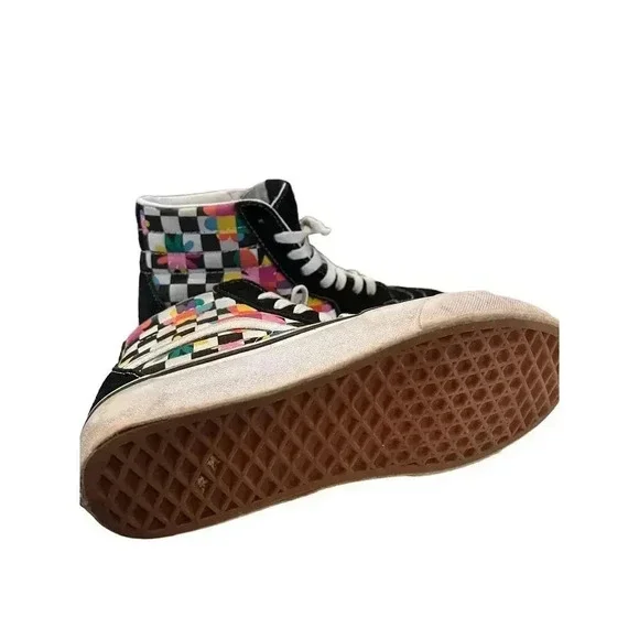 VAND OLDSCHOOL comfortcush sk8 hitops checkered floral mens size 5 - Picture 6 of 6